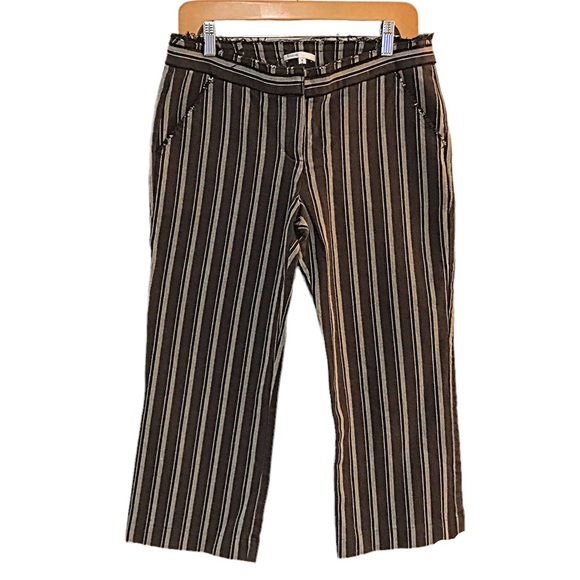 Vince Pants - Vince Rare Wide Leg Crop Pants Cotton W/ Frayed top of waistband Size 8